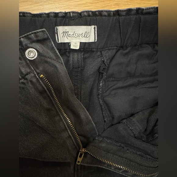 Madewell Petite Pull-On Balloon Jeans Paperbag Waist Black Hobson Wash Size M - Picture 10 of 12